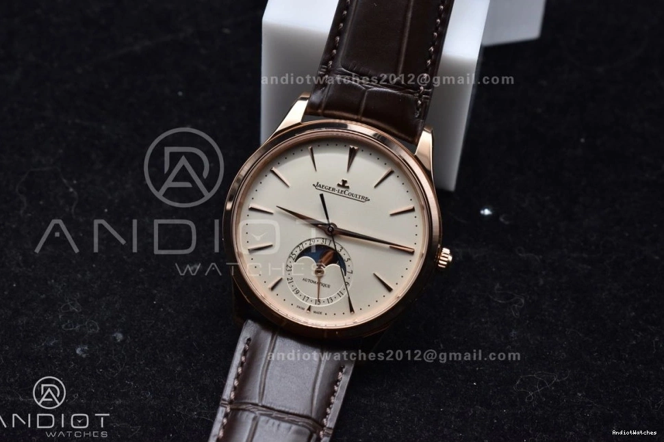 Brown SA925 Strap FreshLook Thin Edition Master on 908 Moon RG 1:1 White Ultra Super APSF Clone Dial Leather Best 0318